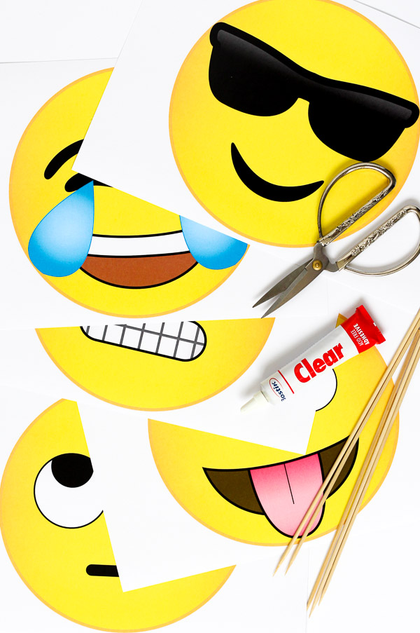 Emoji Photobooth Props // Free Download - Pure Sweet Joy