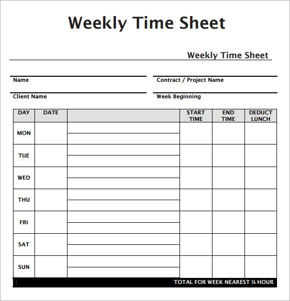 Weekly Time Card Template Free - 11+ Professional Templates Ideas