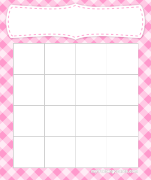 printable empty bingo cards