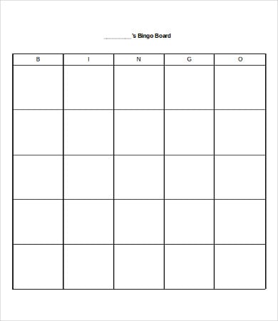 Free Bingo Card - 8+ Free Word, PDF Documents Download