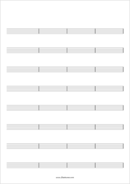 Free Blank Sheet Music | flutetunes.com