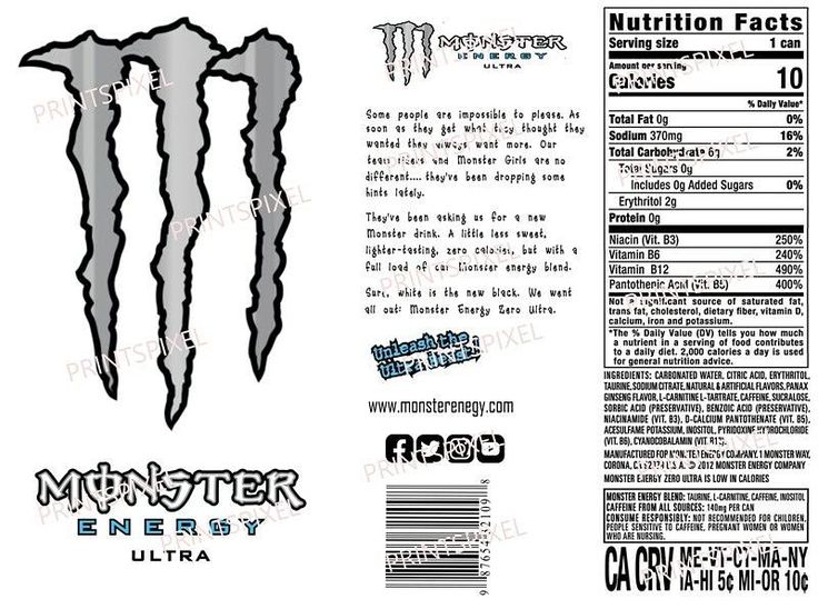 Digital Monster Energy Ultra Drink Labels Download Files SVG PNG ...