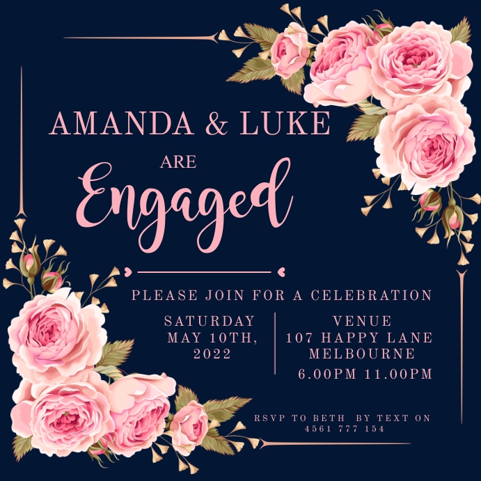 printable engagement banner