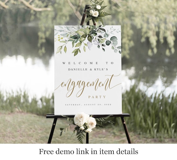 printable engagement banner