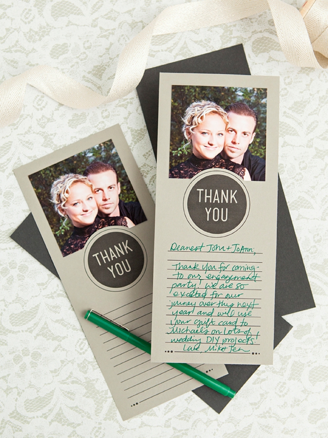 printable engagement thank you cards
