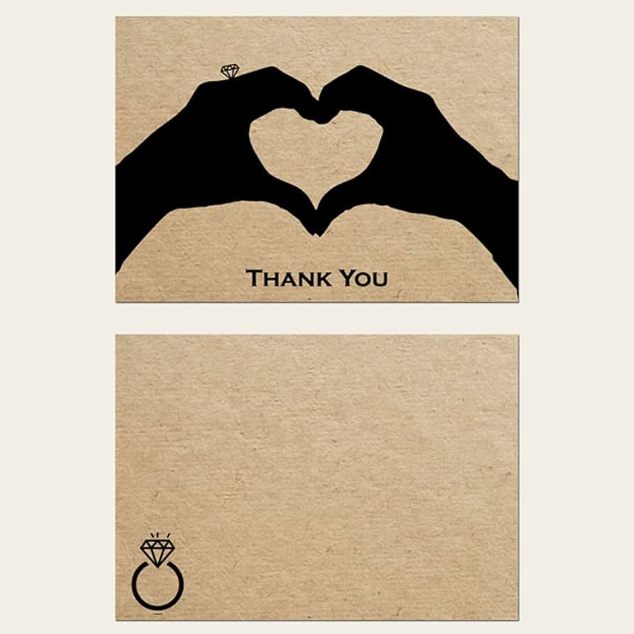 printable engagement thank you cards