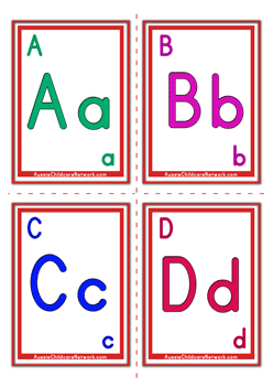printable english alphabet flash cards