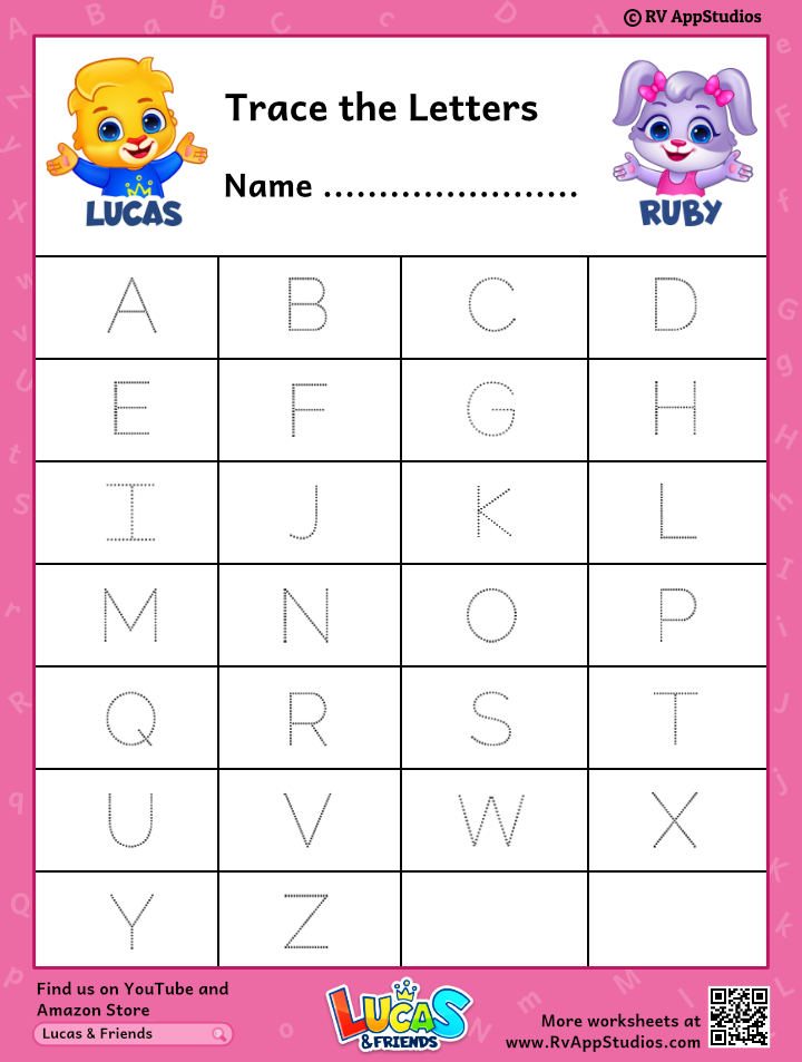 printable english alphabet worksheets