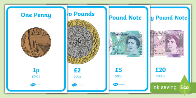 printable english money notes