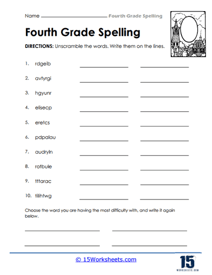 4th Grade Spelling Words Worksheets - 15 Worksheets Library