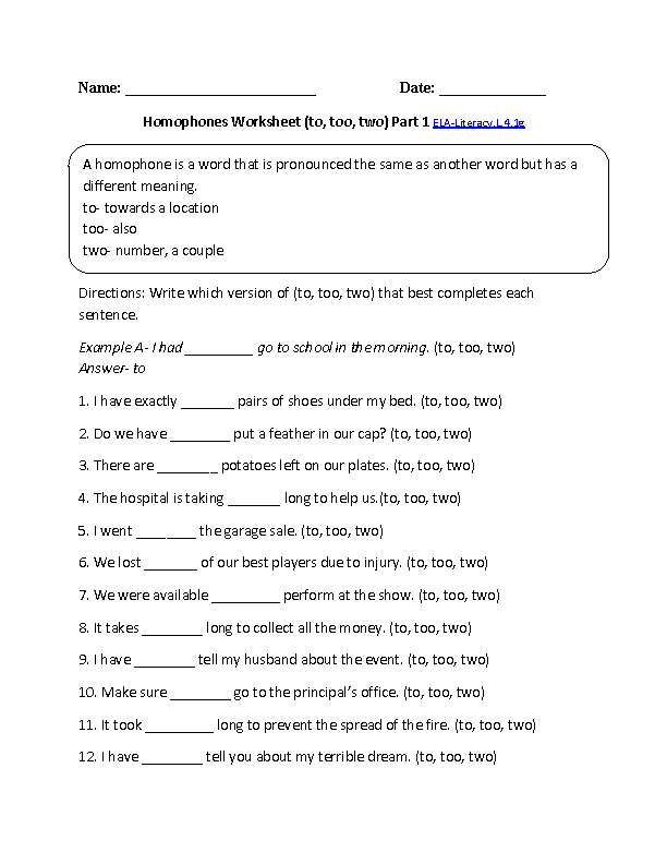 printable english worksheet for 4th grade