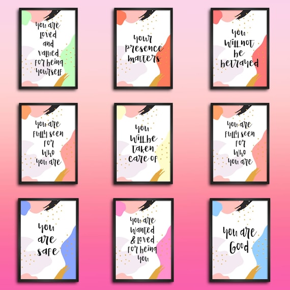 Digital Downloadable Enneagram Heart Saying Printable Bundle ...