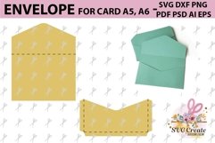 Envelope template, svg printable pdf diy digital (115344)