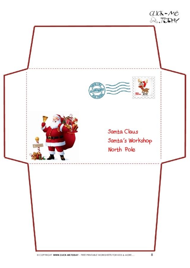 Free Printable Santa Envelopes - FREE DOWNLOAD - Printable ...