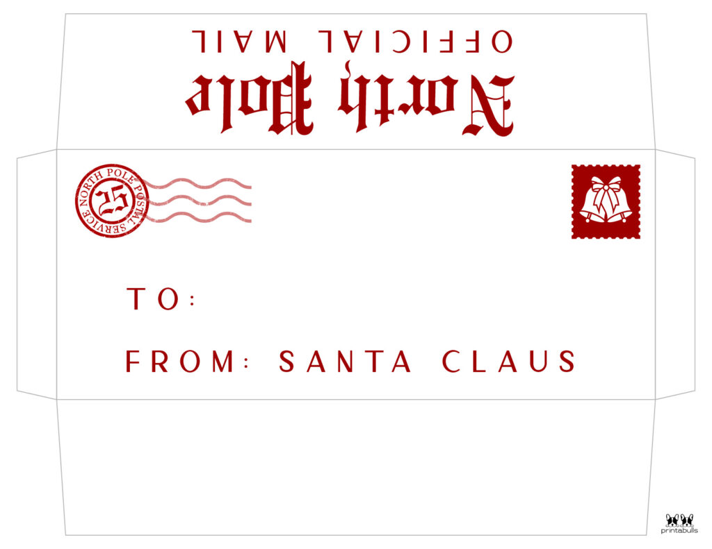 Santa Envelopes - Free Printables | Printabulls