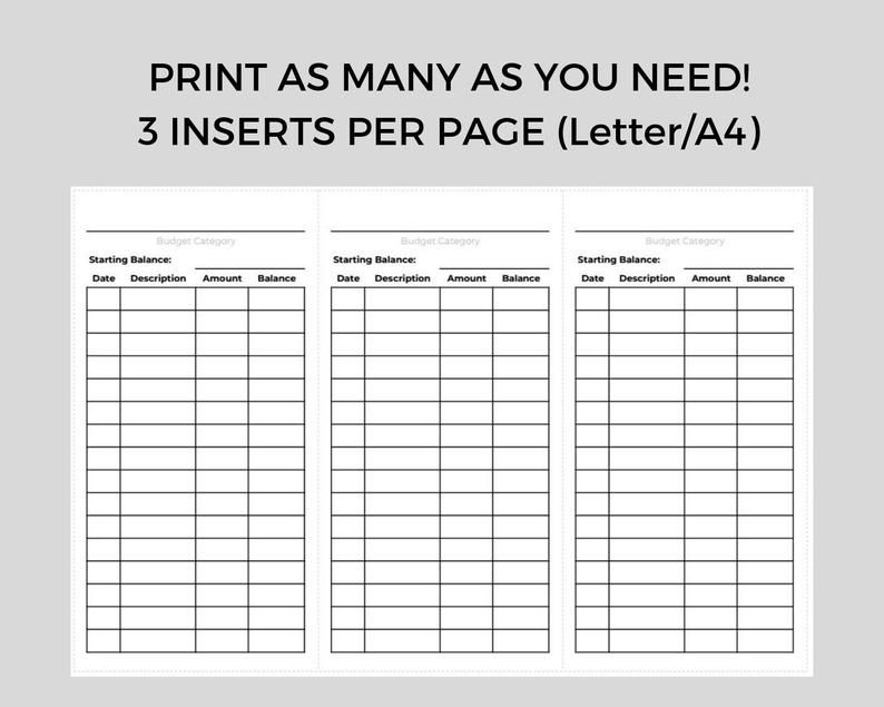 21 FREE Printable Cash Envelope Trackers - My Printable Home - Worksheets Library for Cashless Envelope Tracker Printable Free