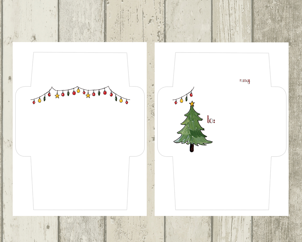 printable envelope christmas decorations