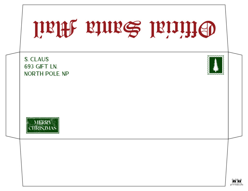 Santa Envelopes - Free Printables | Printabulls