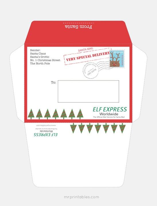 Free Printable Santa Envelopes - FREE DOWNLOAD - Printable ...