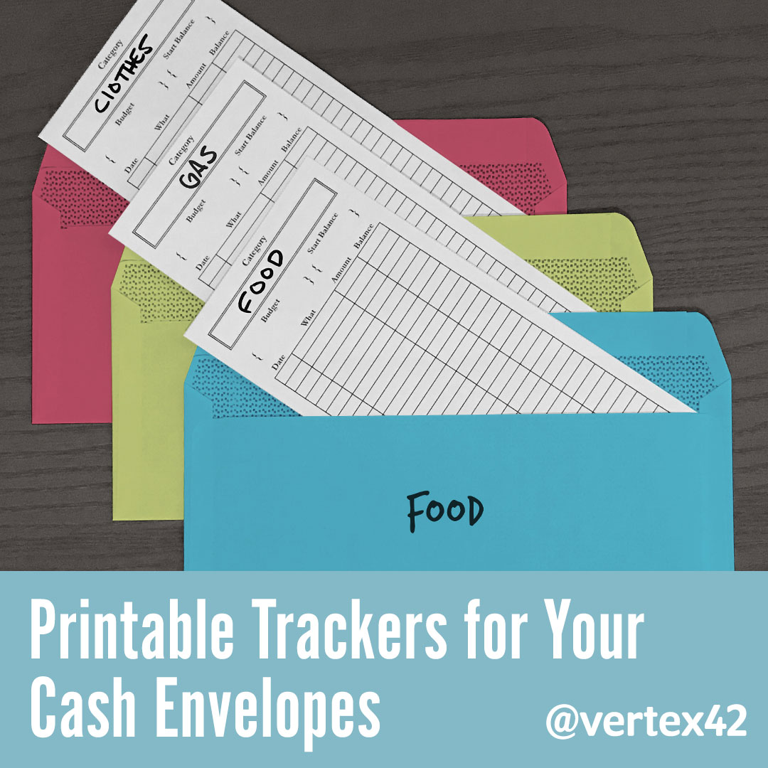 Cash Envelopes - Printable Cash Envelope Tracker Templates