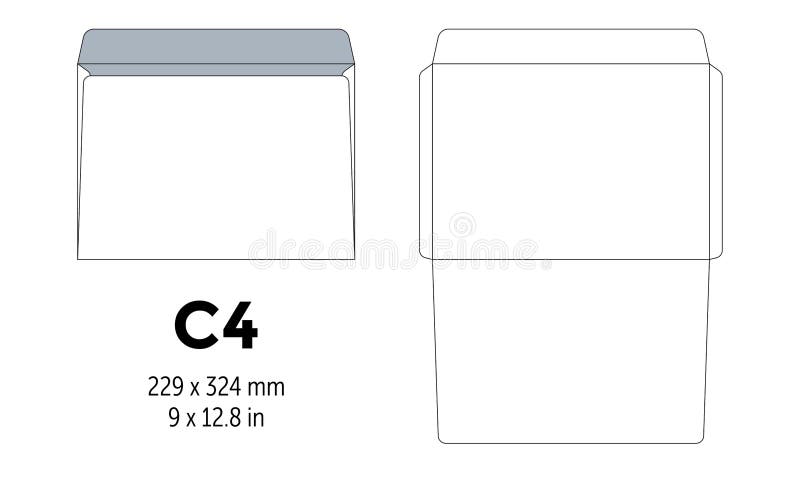 A4 Envelope Template Stock Illustrations - 967 A4 Envelope ...