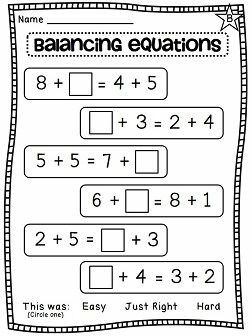 Balancing Equations - Worksheet School