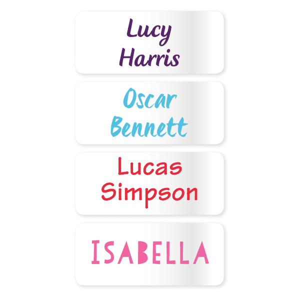 No Iron Personalised Stick On Waterproof (Clothing/Equipment) Name ...