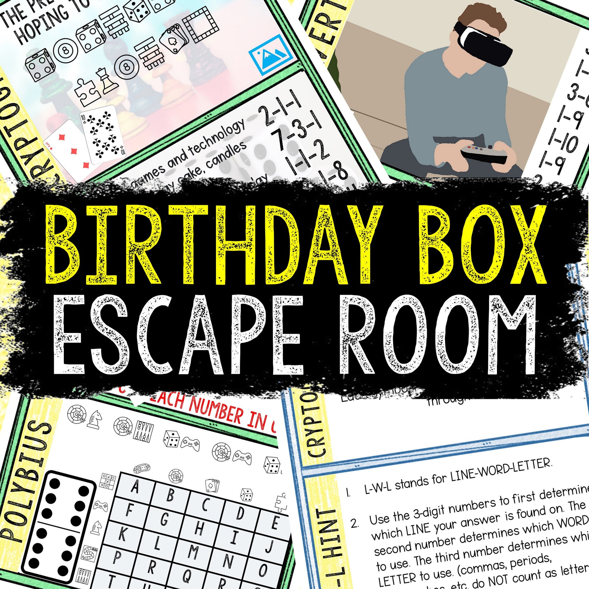 Escape Room for Kids - Printable Party Game - Birthday Box