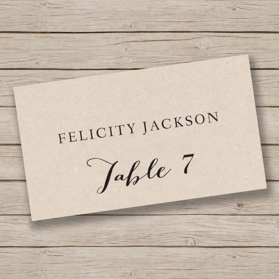 Printable Place Card Template - Escort Card Template - Tent ...