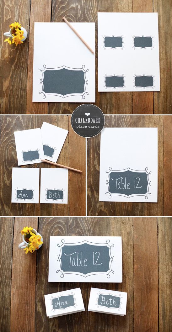 printable escort cards free
