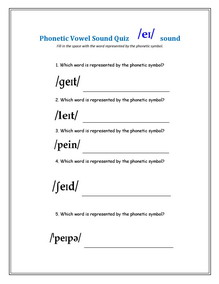 Printable Phonetics Worksheets for ESL - Quizzes