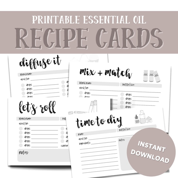 printable essential oil recipe cards