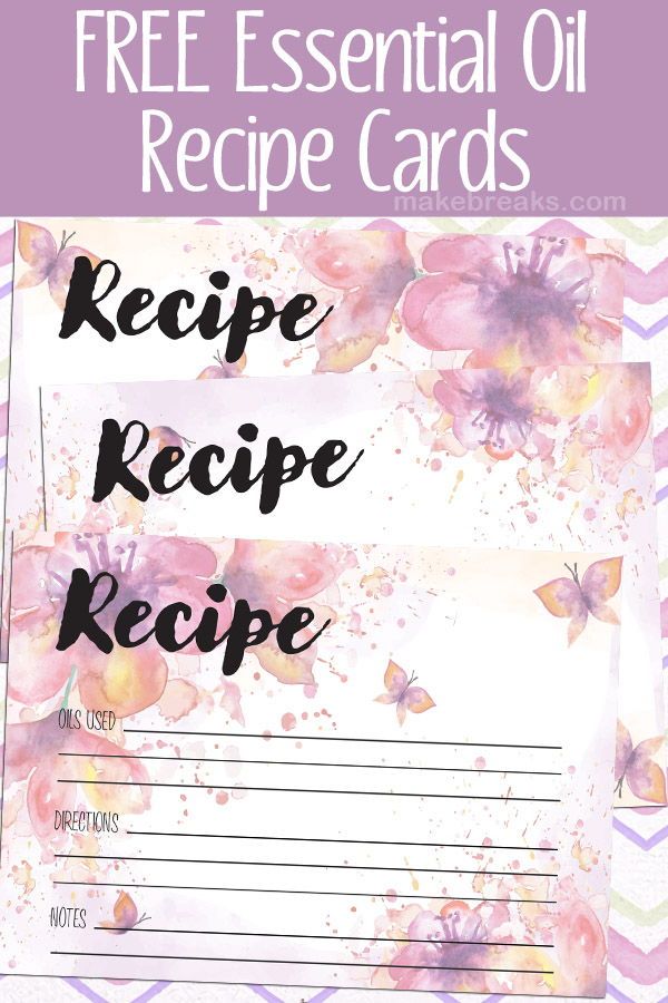 printable essential oil recipe cards