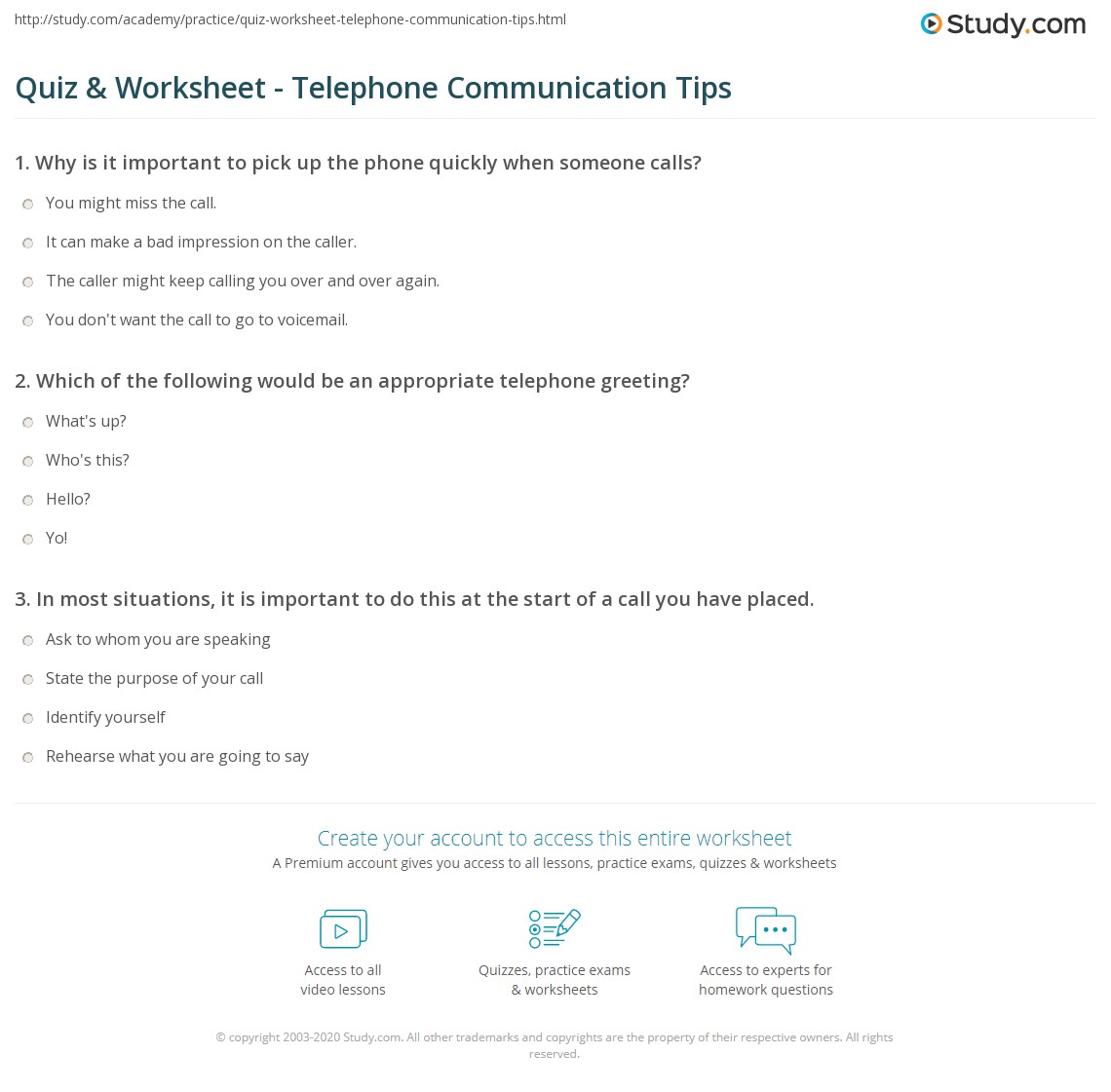 printable etiquette quiz
