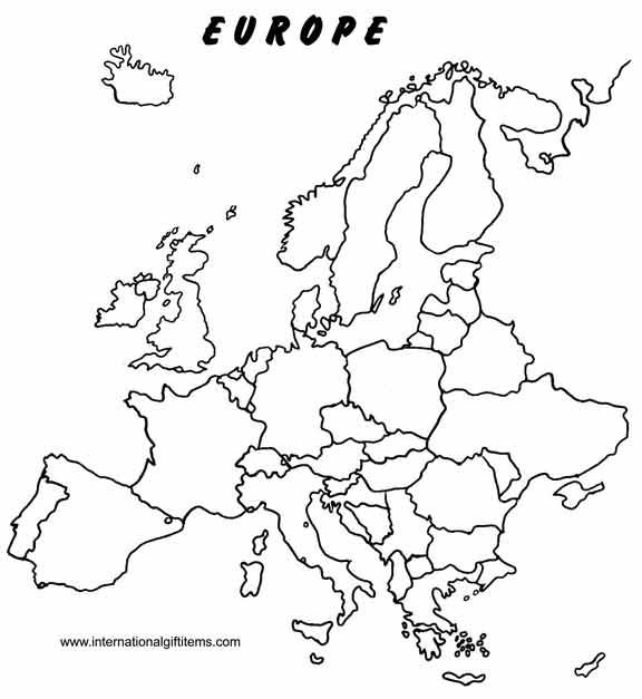 Europe Map Outline - 10 Free PDF Printables | Printablee