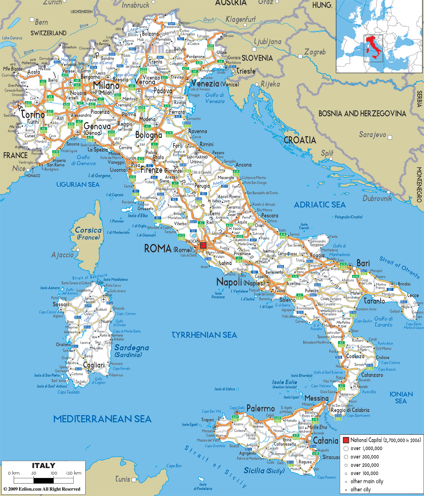 printable europe road map