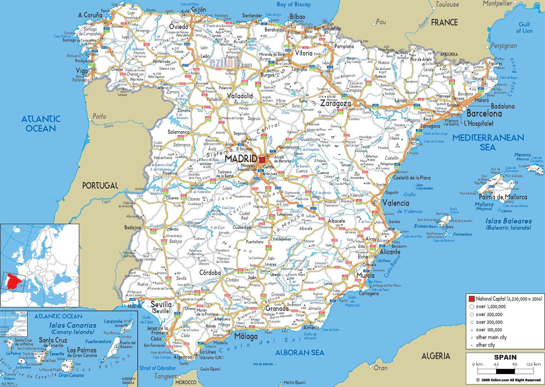 printable european road maps