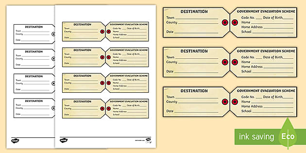 printable evacuation labels