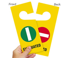 Evacuated Door Hangers - Blank Door Hangers