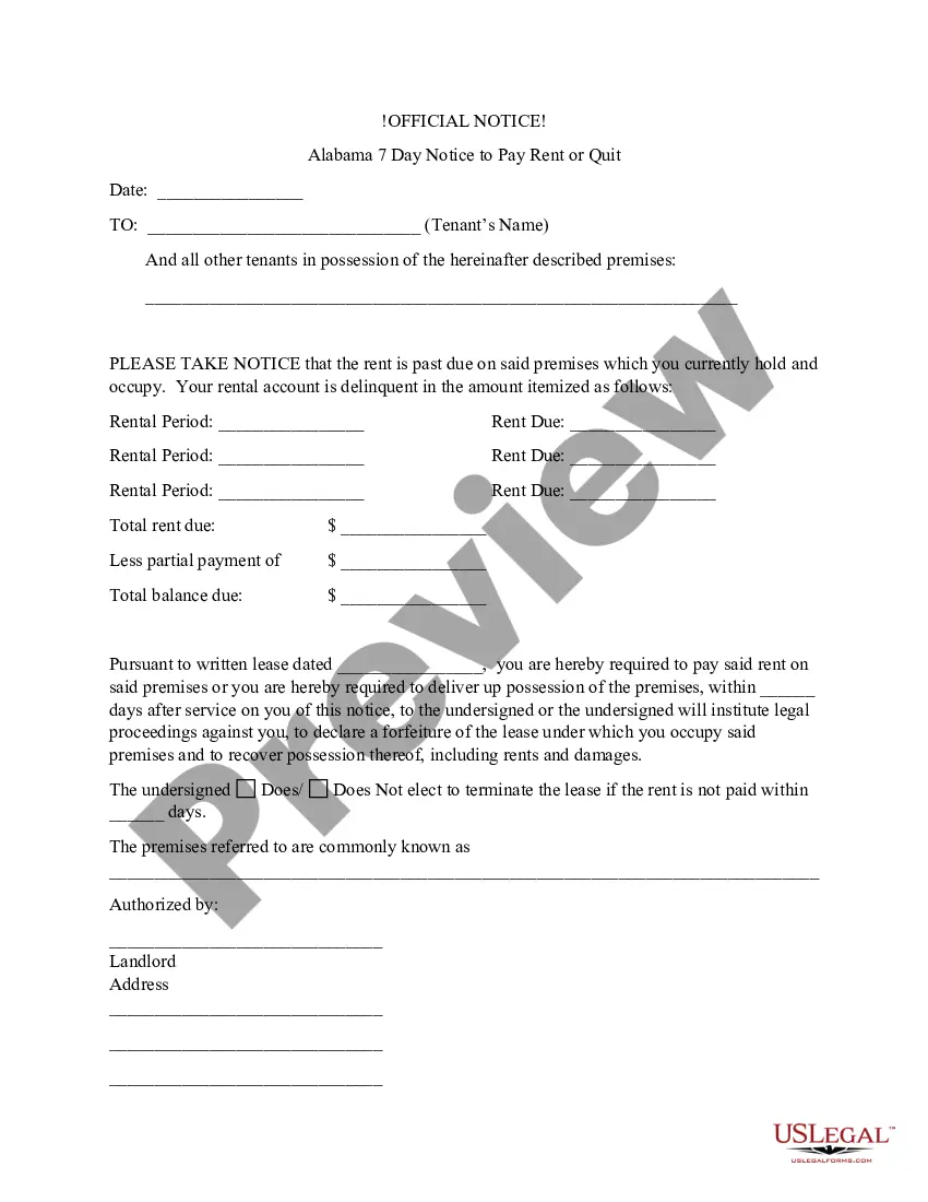 printable eviction notice alabama