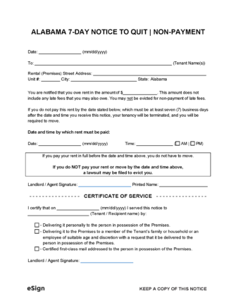 printable eviction notice alabama