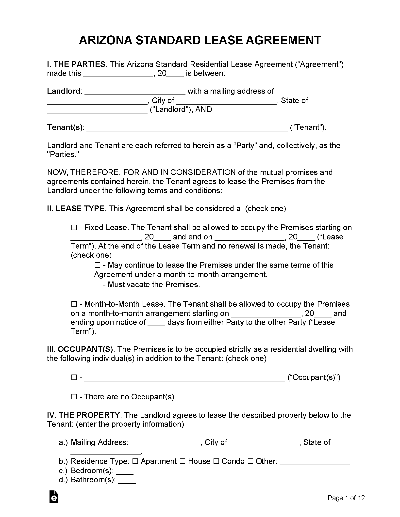 printable eviction notice arizona