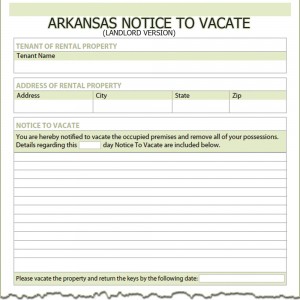 printable eviction notice for arkansas