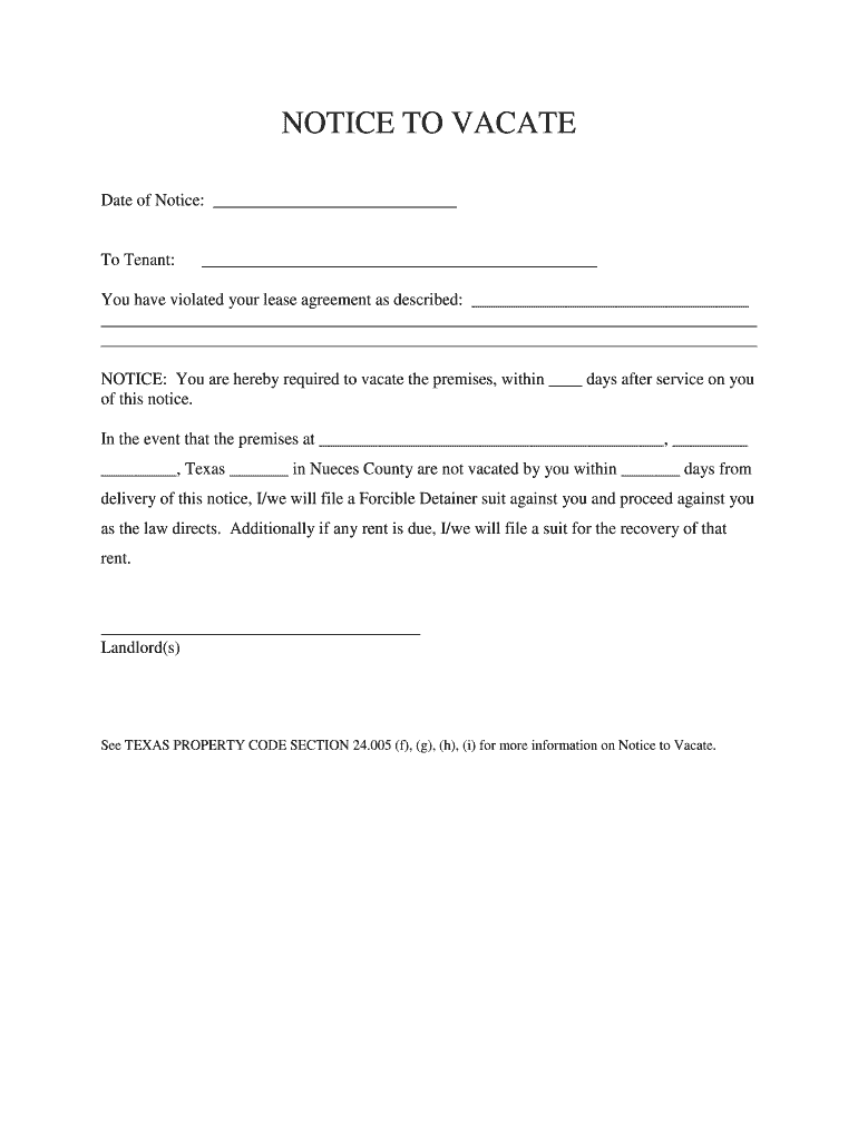 printable eviction notice for texas