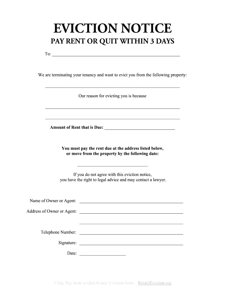 printable eviction notice for texas