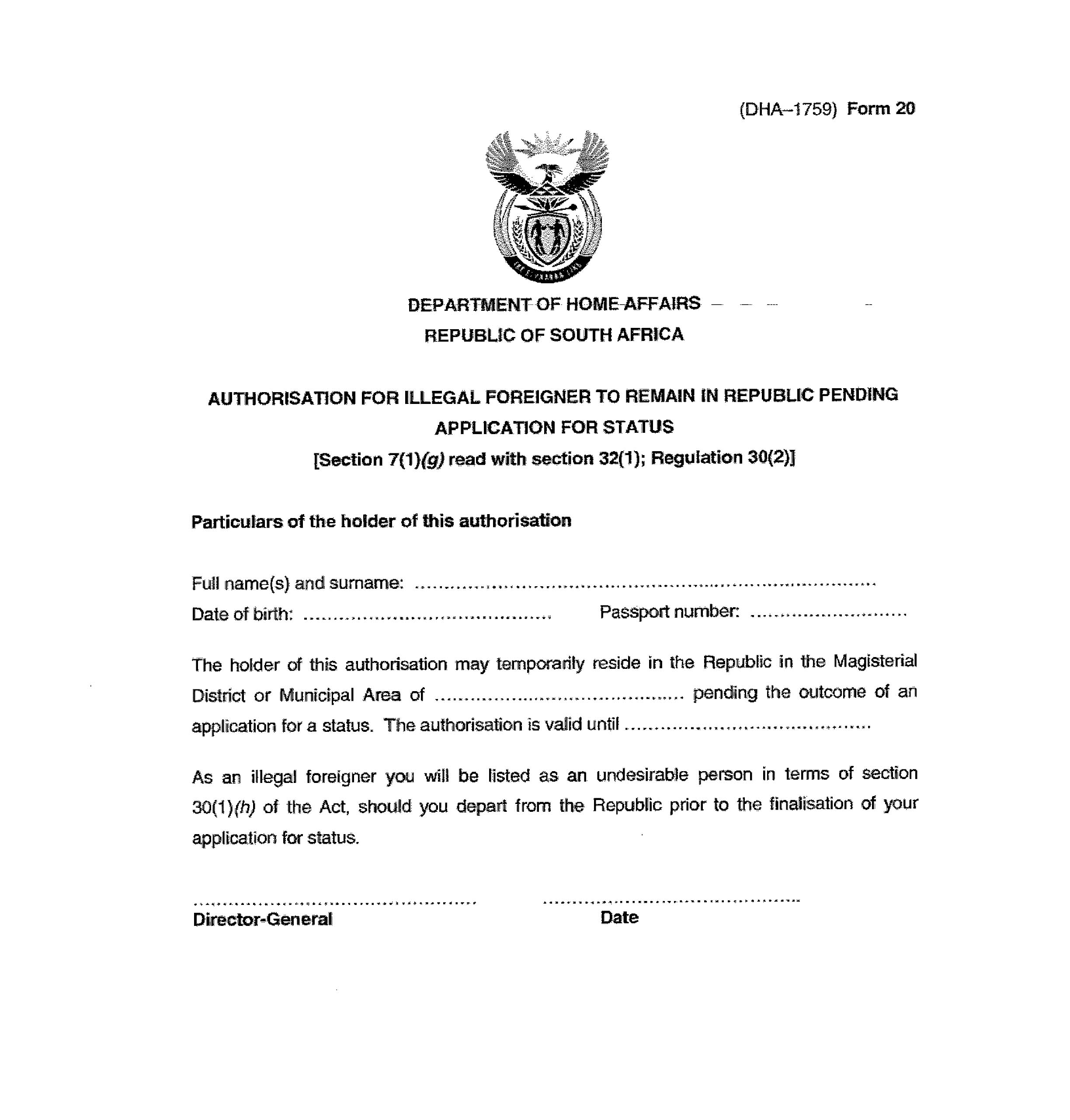 printable eviction notice form south africa