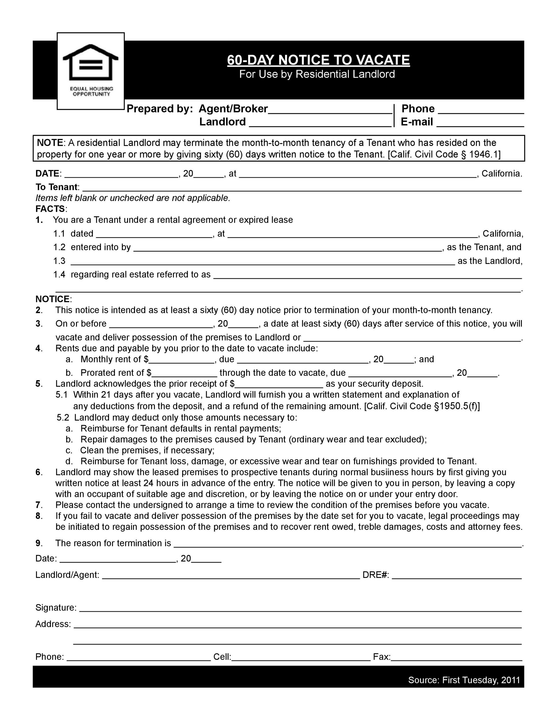 printable eviction notice form south africa