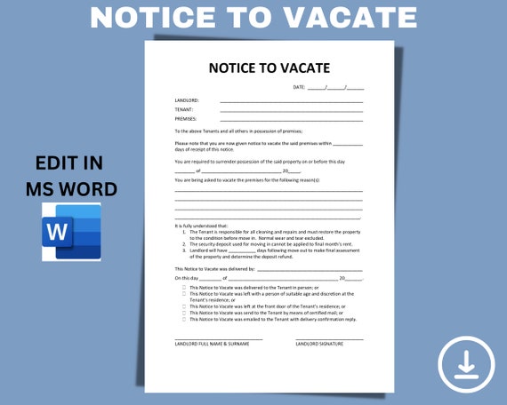 printable eviction notice form south africa