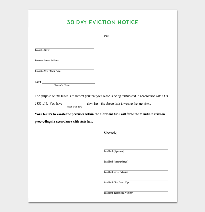 printable eviction notice free
