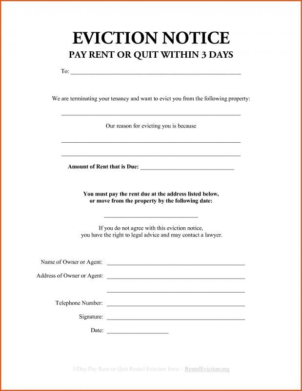printable eviction notice free
